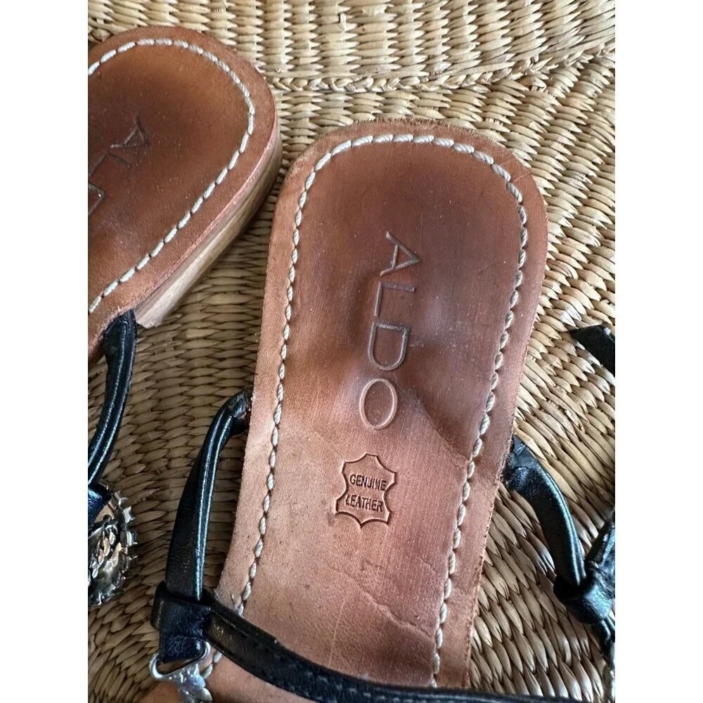 Aldo women’s size 36 leather gem sandals